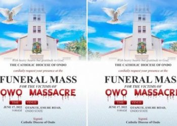 JUST IN: The mass burial of the victims of the OWO ATTACK has commenced.