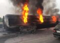 Tanker fire worsens Lagos-Ibadan expressway gridlock