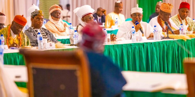 Photos: Traditional rulers well grounded to fight insecurity – Ooni tells Tinubu
