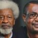 Wole Soyinka Expresses Concern for Remanded Ex-Minister Olu Agunloye’s Safety