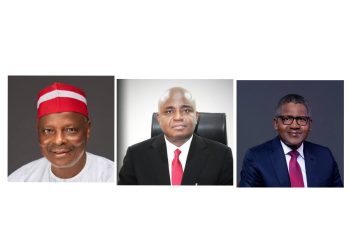 GARLANDS OF RECOGNITION FOR ALIKO DANGOTE, RABIU KWAKWANSO, AHMED RAJI AND TWO OTHERS FROM THE SAVANNAH